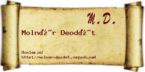 Molnár Deodát névjegykártya