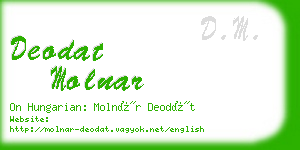 deodat molnar business card